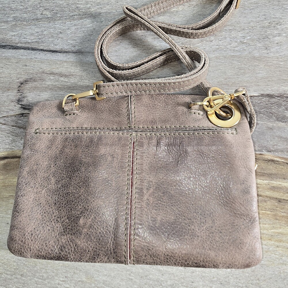 Hammitt Los Angeles Gray Leather Crossbody Clutch Wristlet Purse Pewter Nash - Picture 5 of 9
